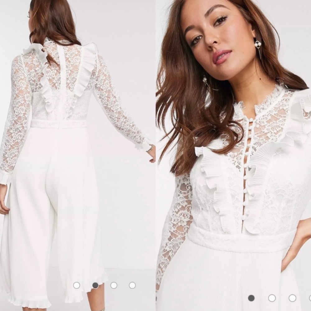 NWT French Connection White Lace Jumpsuit